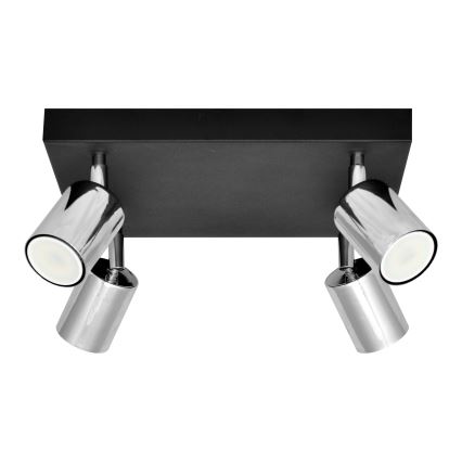 LED Spotlámpa TUNE 4xGU10/4,8W/230V matt króm/fekete