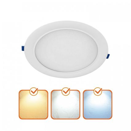 LED süllyesztett lámpatest SIGARO LED/24W/230V 3000/4000/6500K átm. 22 cm fehér