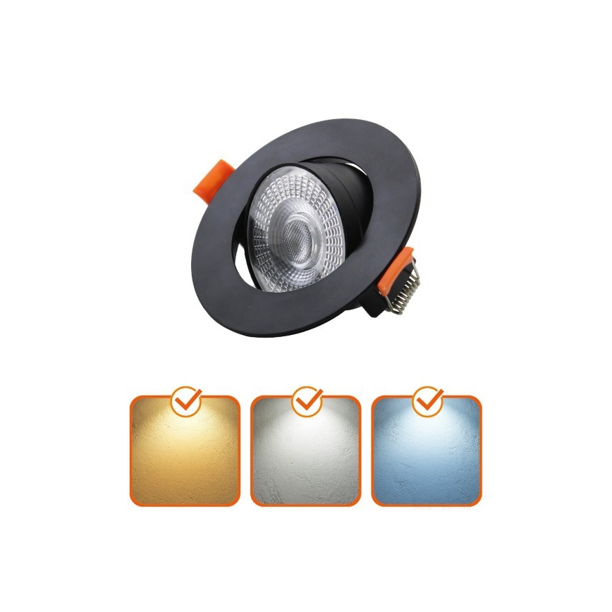 LED süllyesztett mennyezeti lámpa BRINO LED/3/5/7W/230V 3000/4000/6500K fekete