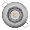 LED süllyesztett mennyezeti lámpatest EXCLUSIVE LED/5W/230V 3000 K ezüst