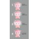 LED Szabályozható éjjeli gyerek lámpa  LED/2,5W/230V rózsaszín bárány