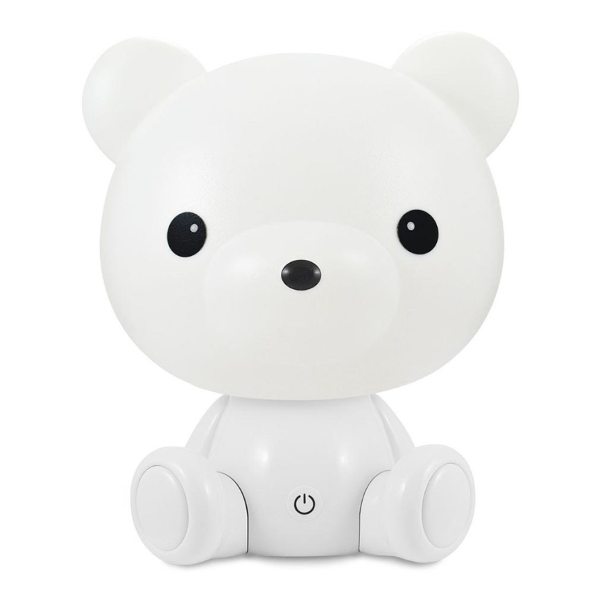 LED Szabályozható gyerek éjjeli lámpa 2,5W/230V fehér medve