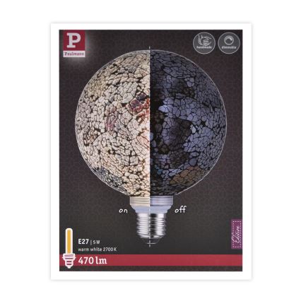LED Szabályozható izzó MOSAIC G125 E27/5W/230V 2700K - Paulmann 28746