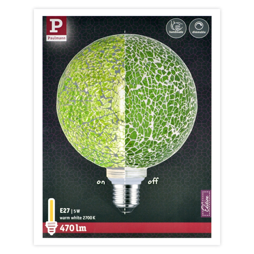 LED Szabályozható izzó MOSAIC G125 E27/5W/230V 2700K - Paulmann 28747