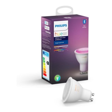 LED Szabályozható izzó Philips Hue WHITE AND COLOR AMBIANCE GU10/4,3W/230V 2000-6500K
