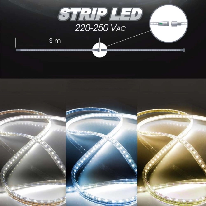 LED Szalag EASY CONNECT LED/14,4W/230V 3m IP67 hideg fehér