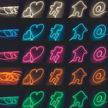 LED szalag NEON 2 m LED / 17W / 12V IP65 narancssárga