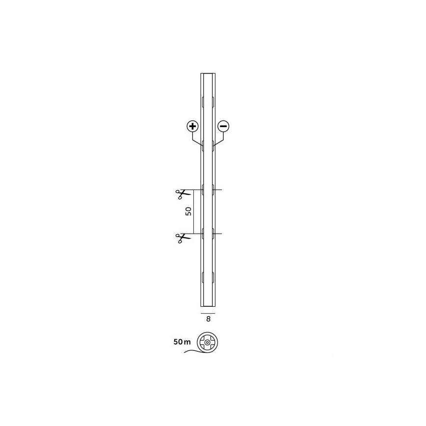 LED szalag TRAMO LED/500W/24V 50 m 6500K