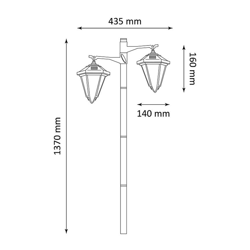LED Szolár lámpa EVERA 2xLED/1,2V IP44