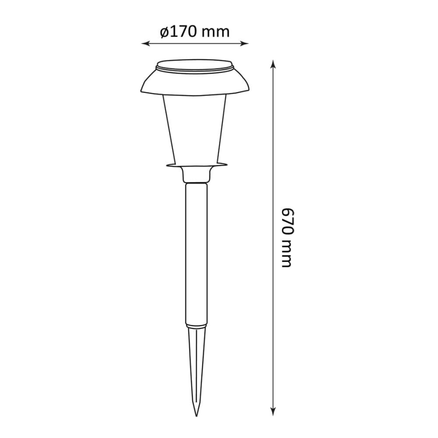 LED Szolárlámpa GENEVA LED/1,2V IP44