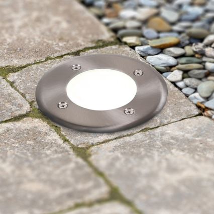 LED Taposólámpa MIVO LED/3W/230V átm. 12 cm IP67 matt króm