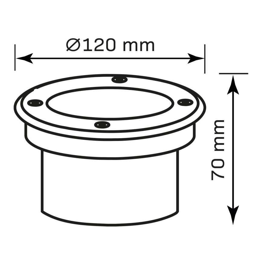 LED Taposólámpa MIVO LED/3W/230V átm. 12 cm IP67 matt króm