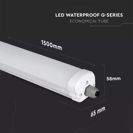 LED technikai fénycsöves lámpa G-SOROZAT LED/48W/230V 6400K 150cm IP65