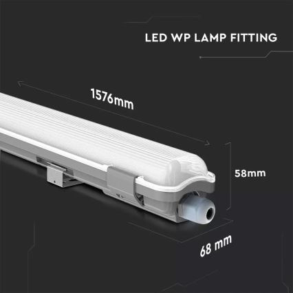 LED technikai fénycsöves lámpa LED/22W/230V 6400K 150 cm IP65