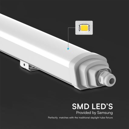 LED technikai fénycsöves lámpa SAMSUNG CHIP LED/18W/230V 4000K IP65 60 cm