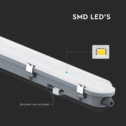 LED műszaki fénycsöves lámpatest vészmodullal LED/36W/230V 6500K IP65 2200 mAh 120 cm