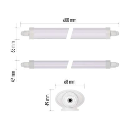 LED műszaki lámpatest DUSTY LED/18W/230V IP65 4000K 60 cm