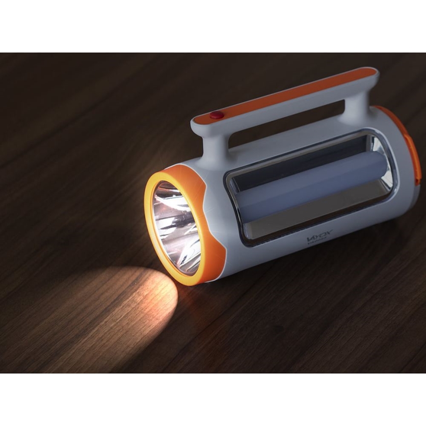 LED állítható fényerejű újratölthető lámpa 2 az 1-ben powerbank funkcióval LED/5W/230V 3500 mAh