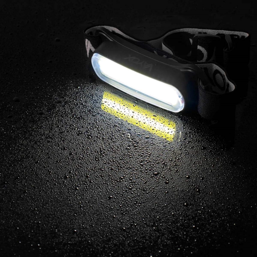 LED állítható fényerejű újratölthető fejlámpa LED/5V IPX4 300 lm 1200 mAh