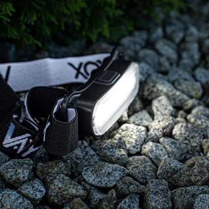 LED állítható fényerejű újratölthető fejlámpa LED/5V IPX4 300 lm 1200 mAh