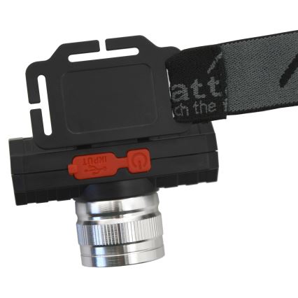 LED Tölthető fejlámpa LED/3W/3,7V 1200 mAh fekete