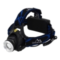 LED Tölthető fejlámpa LED/6W/7,4V 5600 mAh IP44 fekete/kék