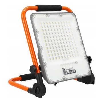 LED tölthető reflektor állvánnyal LED/100W/3,2V 5000K 5000 mAh IP65 narancssárga