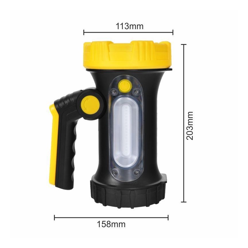 LED Tölthető zseblámpa LED/5W/4000mAh + LED/3W