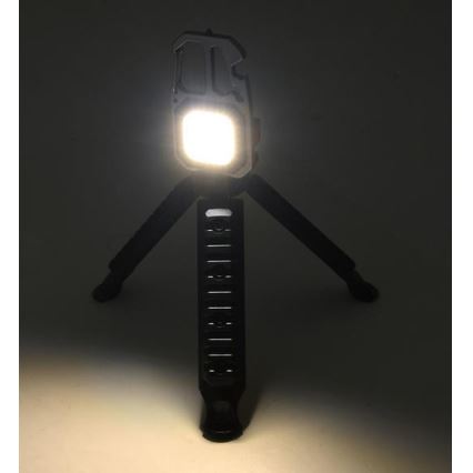 LED újratölthető multifunkciós lámpa állvánnyal LED/USB-C 400 mAh