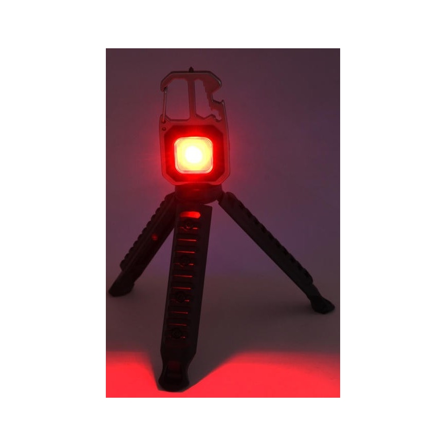 LED újratölthető multifunkciós lámpa állvánnyal LED/USB-C 400 mAh