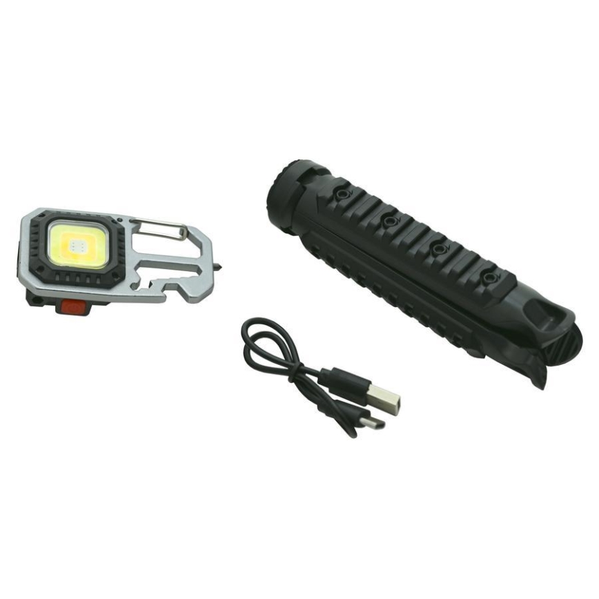 LED újratölthető multifunkciós lámpa állvánnyal LED/USB-C 400 mAh