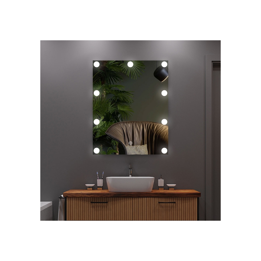 LED tükör világítással 9xLED/1W/230V 3000/4000/6000K 50x40 cm IP44