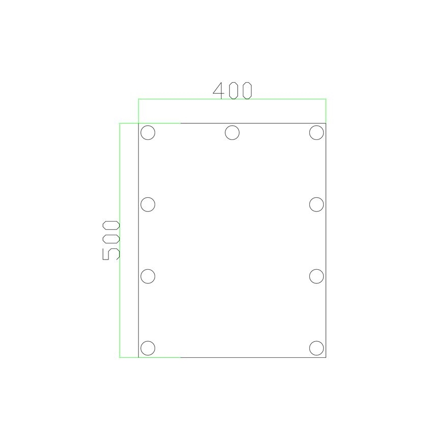 LED tükör világítással 9xLED/1W/230V 3000/4000/6000K 50x40 cm IP44