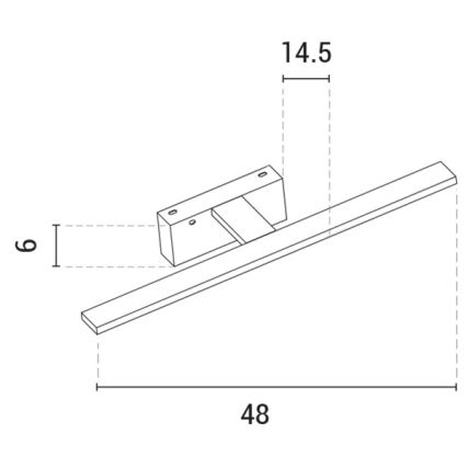 LED tükörmegvilágító LED/10W/230V 3000K fényezett króm