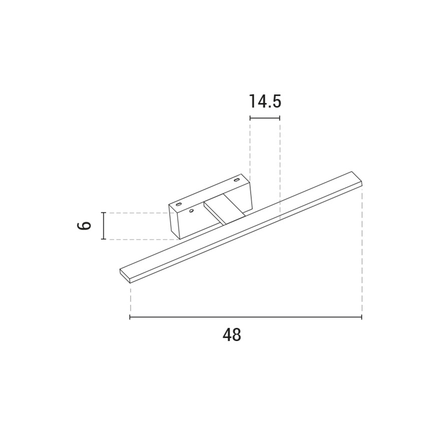 LED tükörmegvilágító LED/10W/230V 3000K fényezett króm