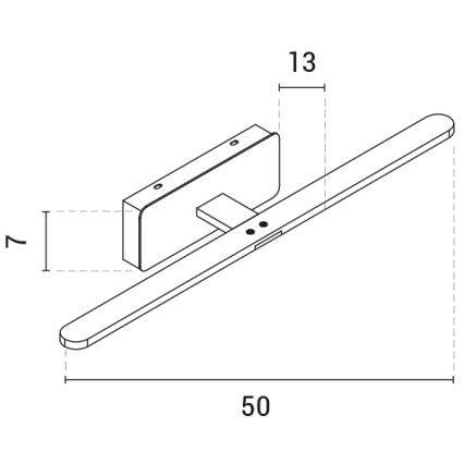 LED tükörmegvilágító LED/10W/230V 3000K szatén