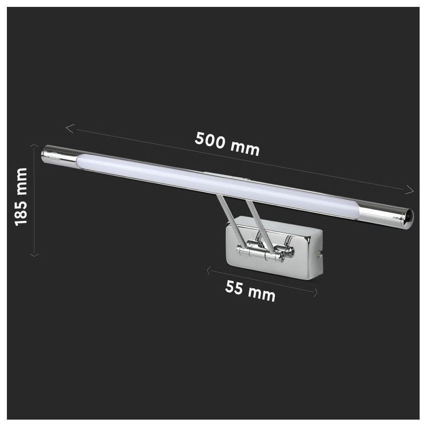 LED Tükörmegvilágító LED/9W/230V 3000K 50cm fényezett króm