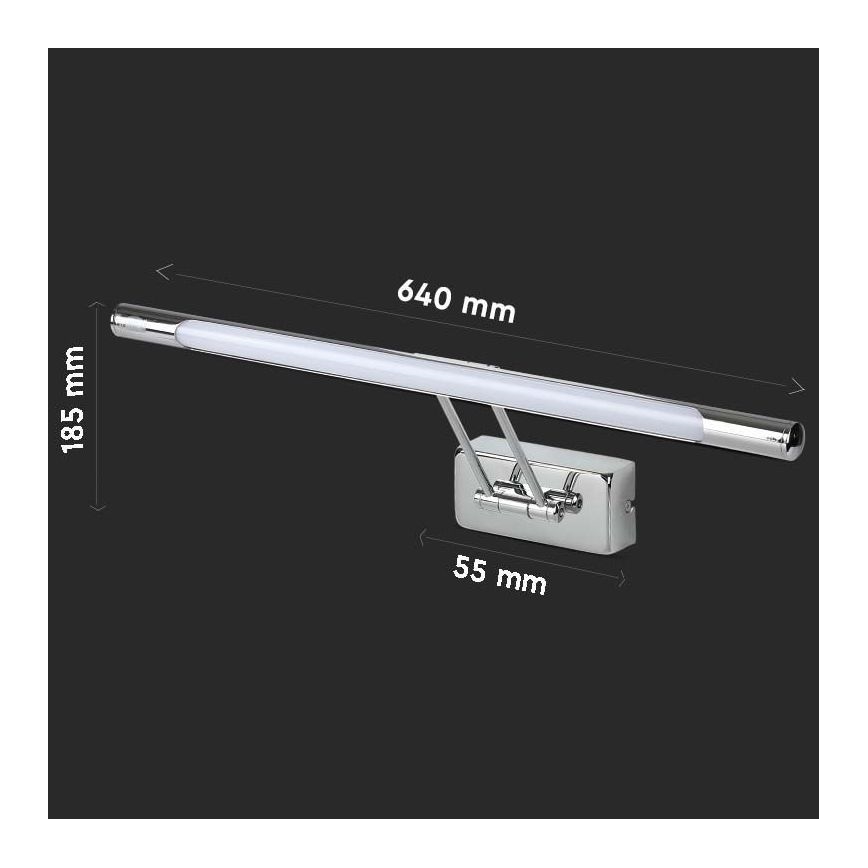 LED Tükörvilágítás LED/13W/230V 3000K 64cm króm