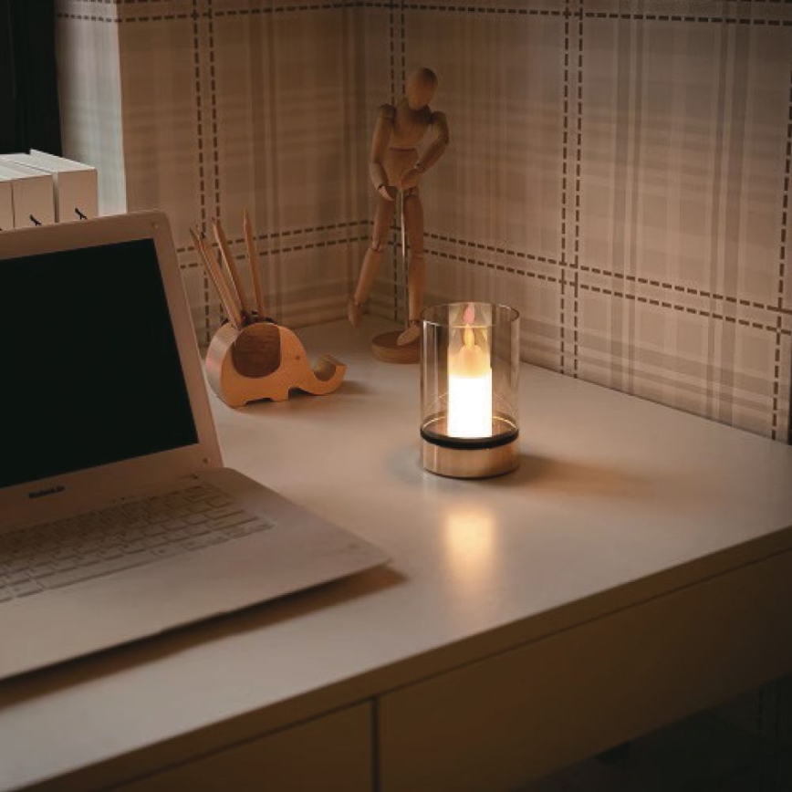 LED Dimmelhető újratölthető asztali lámpa  LED/2W/5V 3000K 2400 mAh réz