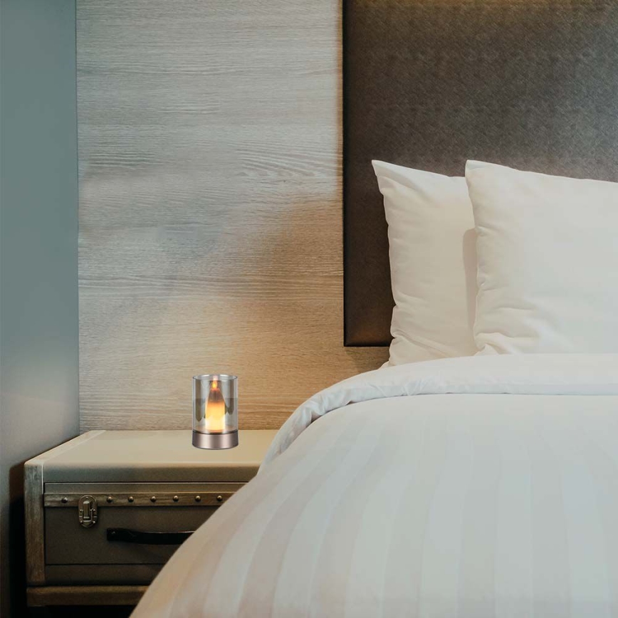 LED Dimmelhető újratölthető asztali lámpa  LED/2W/5V 3000K 2400 mAh réz