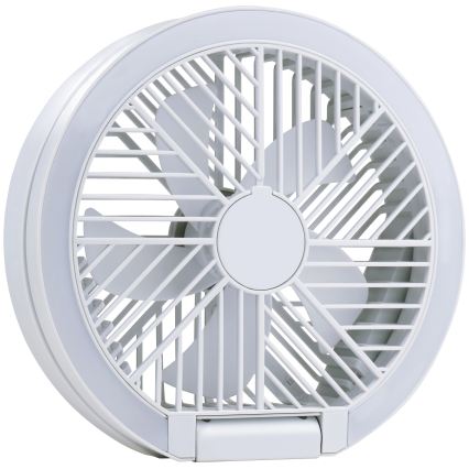 LED újratölthető asztali ventilátor, 3,7 V, 1200 mAh
