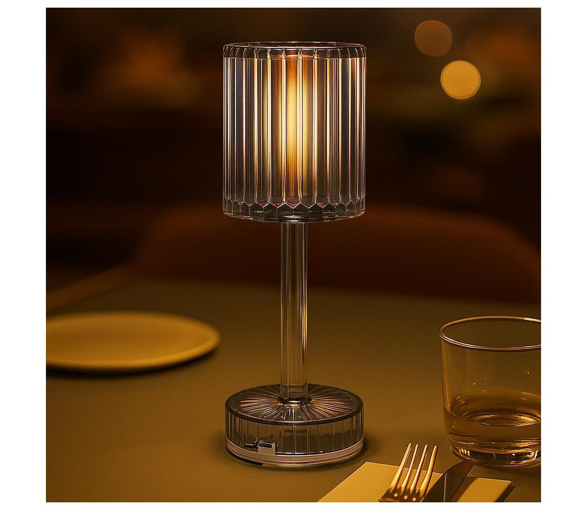 LED újratölthető érintős asztali lámpa SIMPLE LED/1W/5V 3000