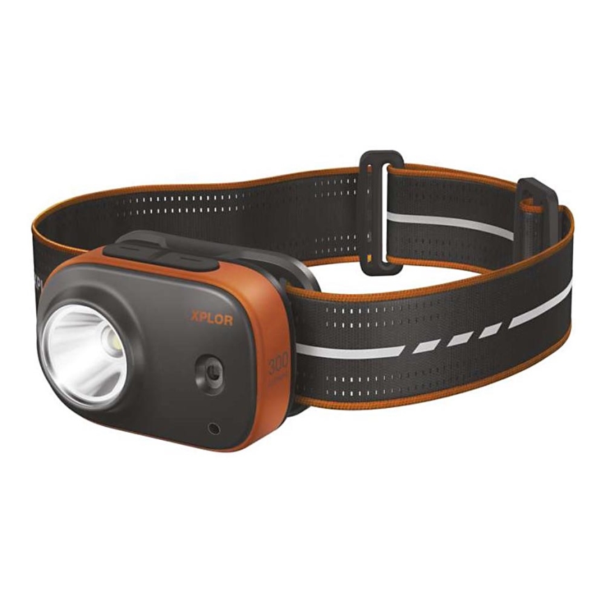 LED Újratölthetó fejlámpa 2xLED/USB IPX6 300lm