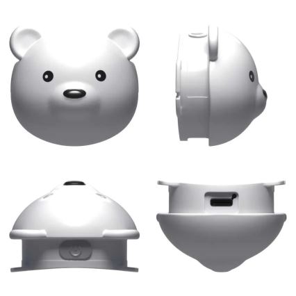 LED újratölthető fejlámpa LED/USB 500 mAh maci