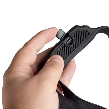 LED állítható fényerejű újratölthető fejlámpa szenzorral és vörös fénnyel 4xLED/5V IP44 300 lm 1200 mAh