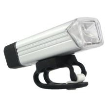 LED Újratölthető kerékpáros lámpa LED/5W/3,7V IPX4 1200 mAh ezüst