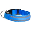 LED Újratölthető kutyanyakörv 35-43 cm 1xCR2032/5V/40 mAh kék