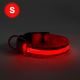 LED Újratölthető kutyanyakörv 35-43 cm 1xCR2032/5V/40 mAh piros