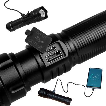 LED állítható fényerejű újratölthető lámpa powerbank funkcióval LED/10W/5V IPX4 600 lm 2000 mAh