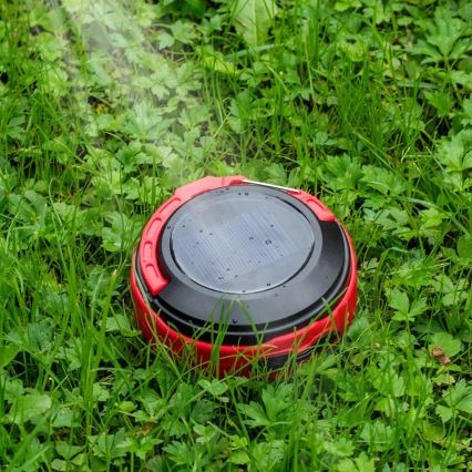 LED Dimmelhető újratölthető napelemes zseblámpa power bank funkcióval LED/3W/5V 3000/4000/6500K IPX6 500 fényes 2000 mAh